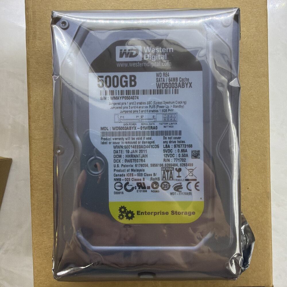 WD5003ABYX Western Digital 500GB 7200RPM 3Gbps 3.5" SATA Hard Drive